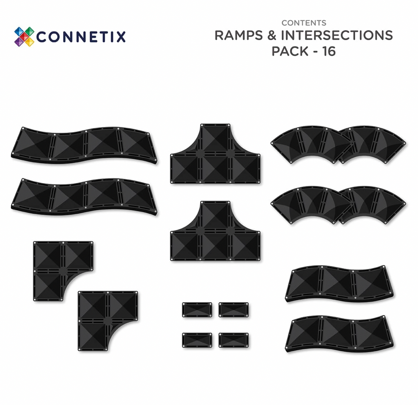 Connetix Ramps & Intersections 16 pc