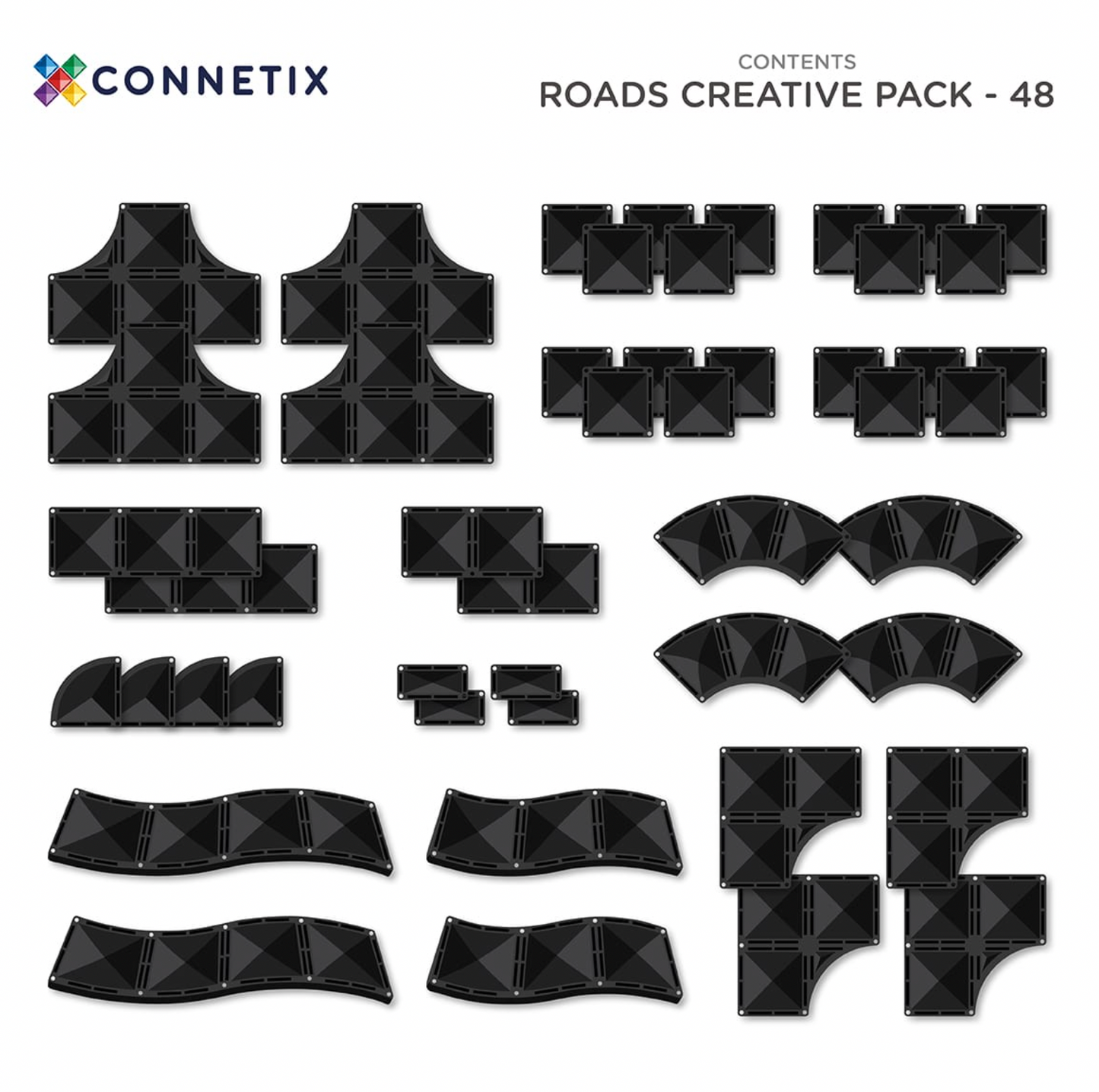 Connetix Creative Roads Pack 48 pc