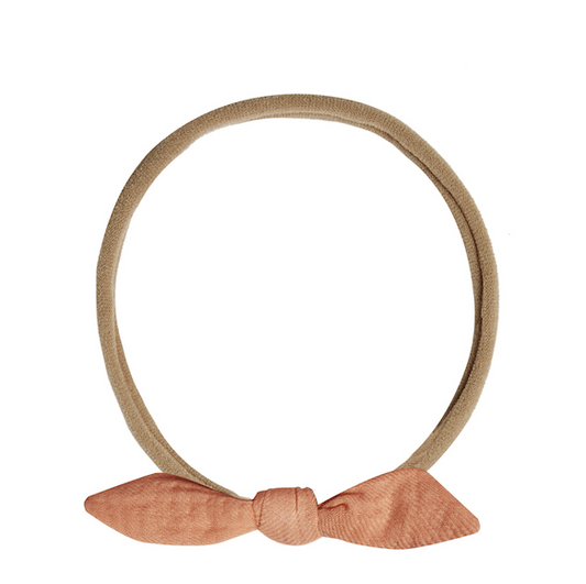 Quincy Mae Little Knot Headband Melon | Beige