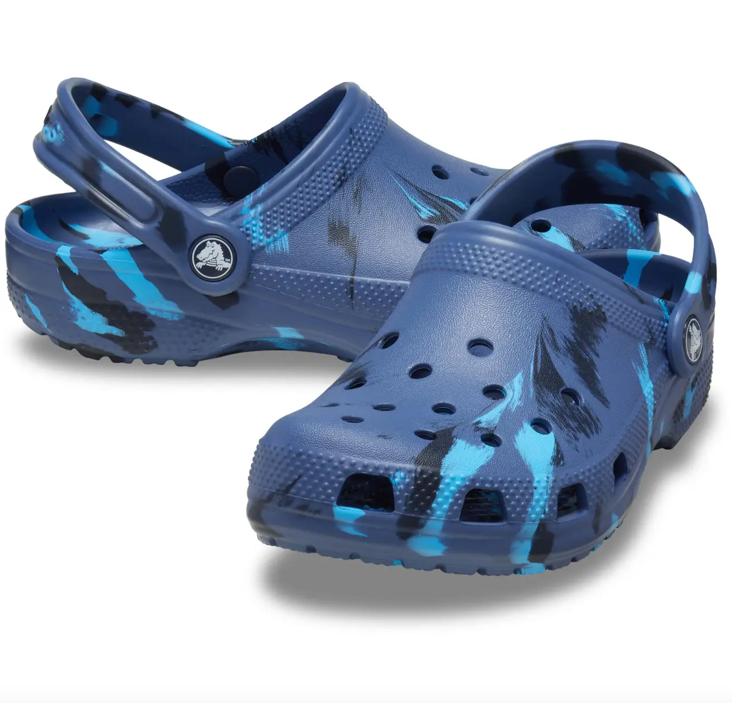 Crocs Classic Marbled Clog Kids Navy/Multi