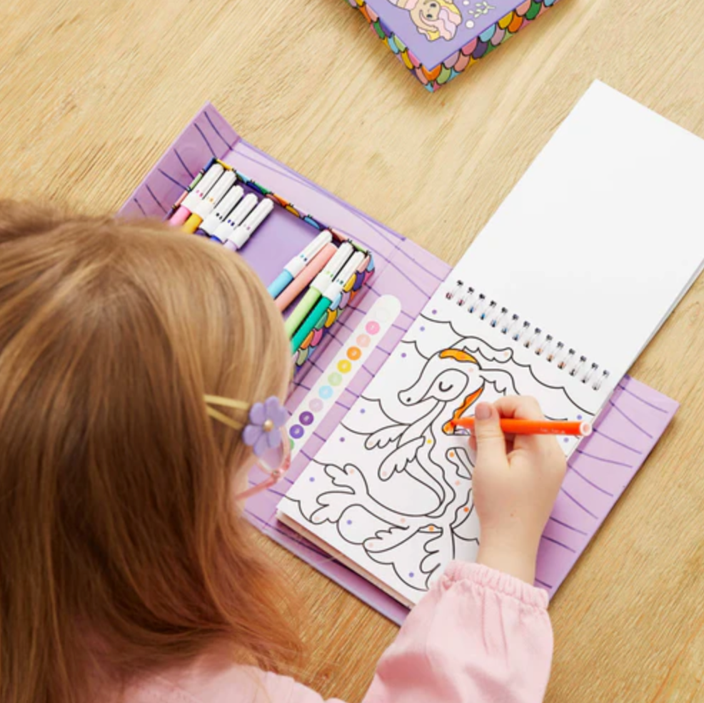 Colouring Set Colour By Numbers Mermaids & Friends