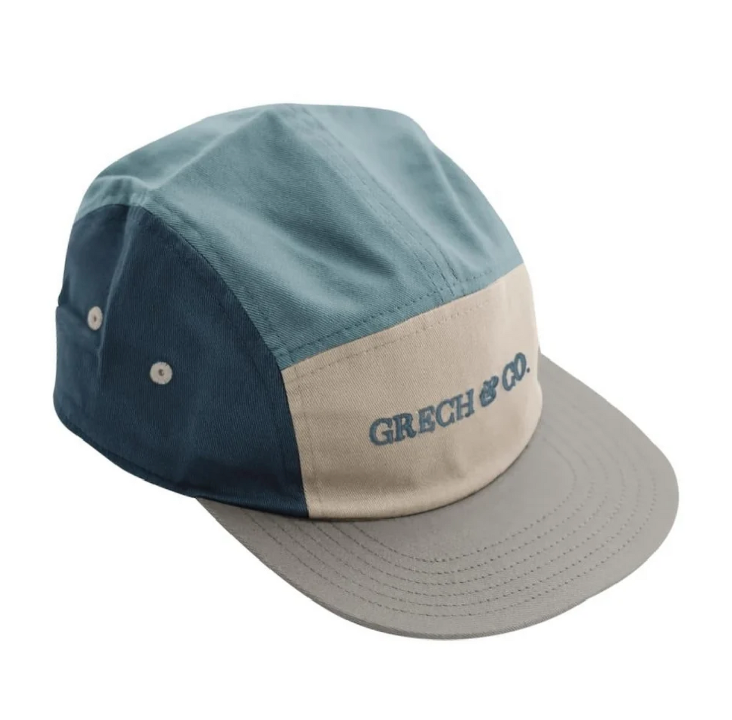 Grech & Co Anti UV 5 Panel Cap Sky Blue / Desert Teal