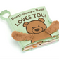 Jellycat Bartholomew Bear Loves You Fabric Book