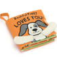 Jellycat Bashful Puppy Loves You Fabric Book