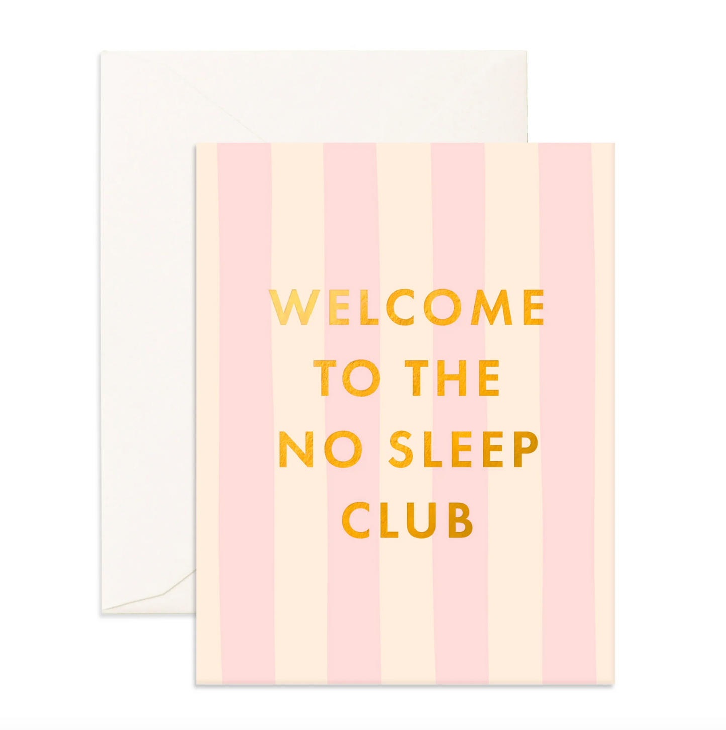 No Sleep Club Greeting Card Peony Stripe