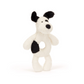 Jellycat Bashful Black & Cream Puppy Ring Rattle