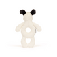 Jellycat Bashful Black & Cream Puppy Ring Rattle