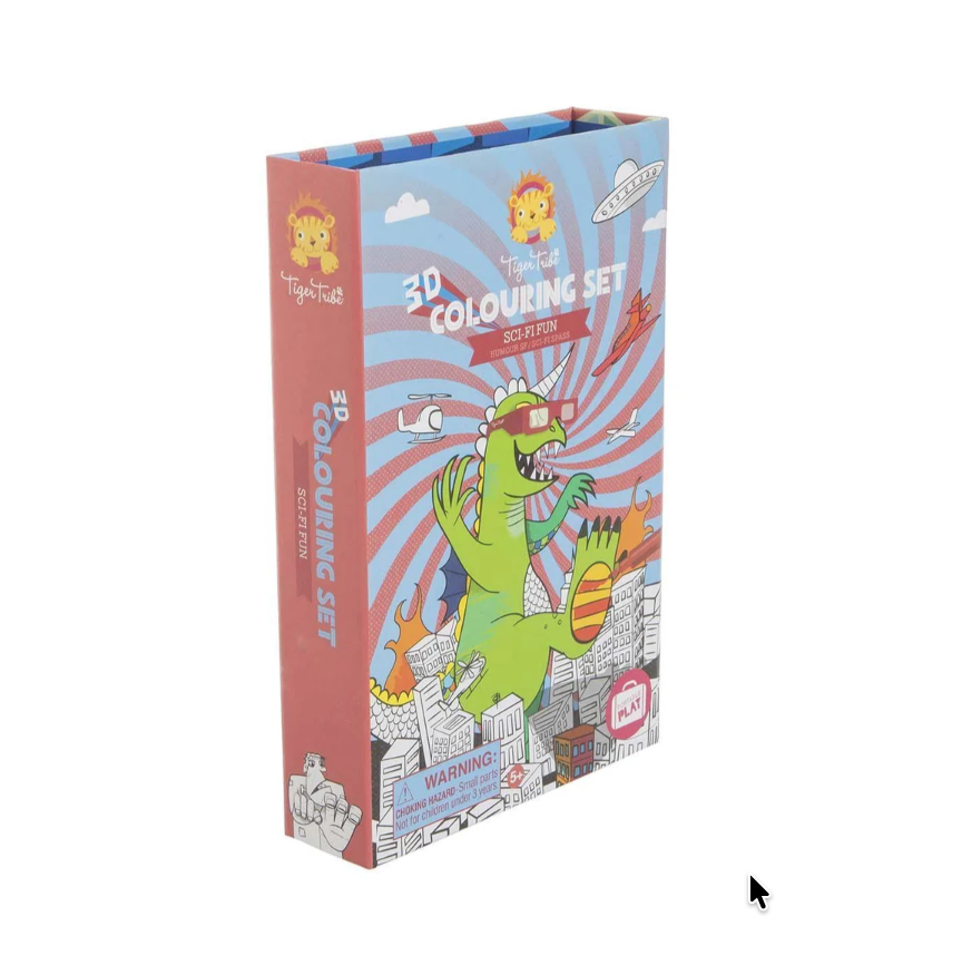 Tiger Tribe 3D Colouring Set Sci-Fi