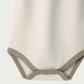 Babu Organic Cotton Singlet Bodysuit Oat Contrast