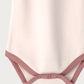 Babu Organic Cotton Singlet Bodysuit Petal Contrast