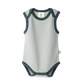 Babu Organic Cotton Singlet Bodysuit Sky Contrast
