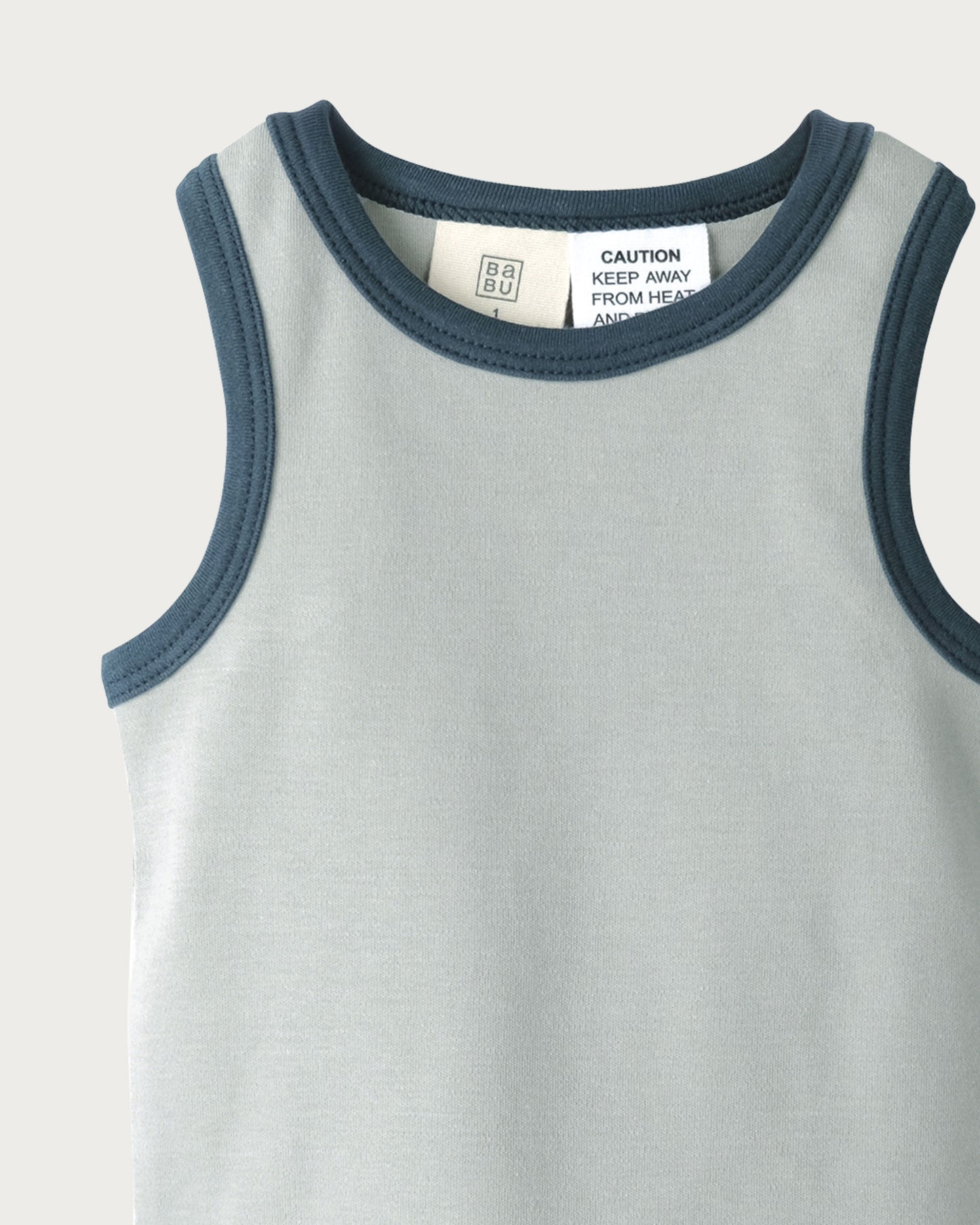 Babu Organic Cotton Singlet Sky Contrast