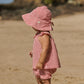 Nature Baby Gingham Sunhat Red Check