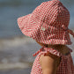 Nature Baby Gingham Sunhat Red Check