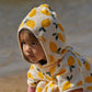 Nature Baby Organic Cotton Poncho Towel Lemon Print Towel