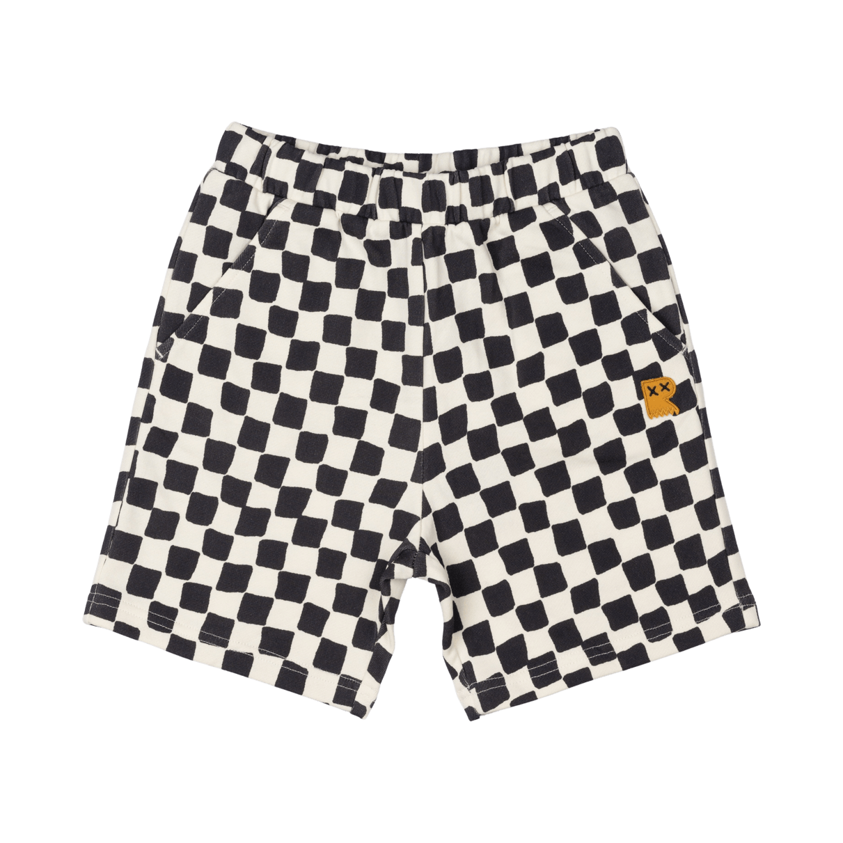 Rock Your Kid Black Checker Shorts