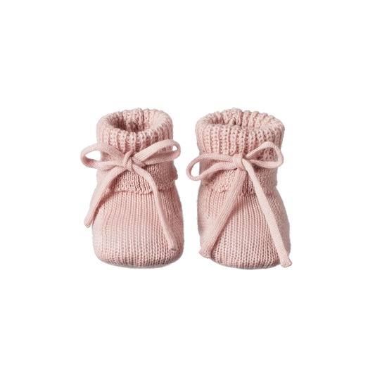 Nature Baby Teddy Booties Rose Dust