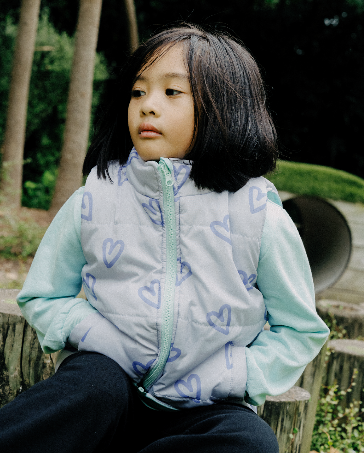 The Girl Club TGC Reversible Puffer Vest