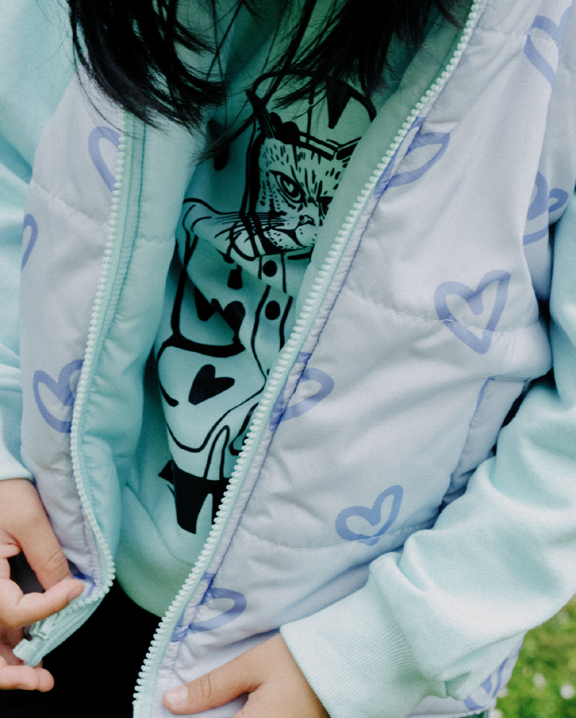 The Girl Club TGC Reversible Puffer Vest