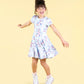 Rock Your Kid Blue Unicorn Waisted Dress