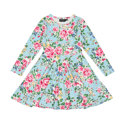 Rock Your Kid Garden Waisted Dress Blue