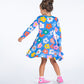 Rock Your Kid Happy Flowers Waisted Dress