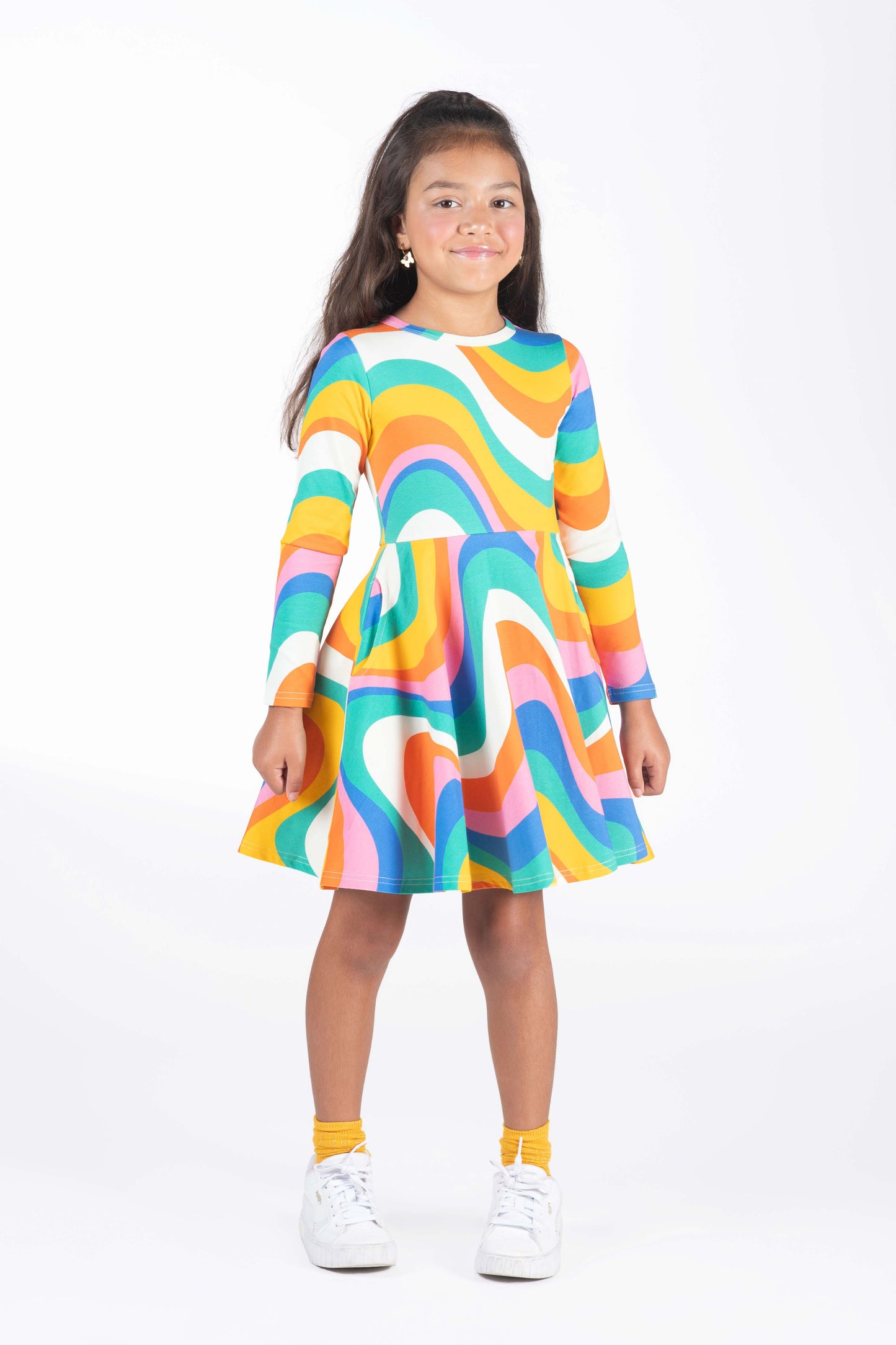 Rock Your Kid Into The Groove Waisted Dress