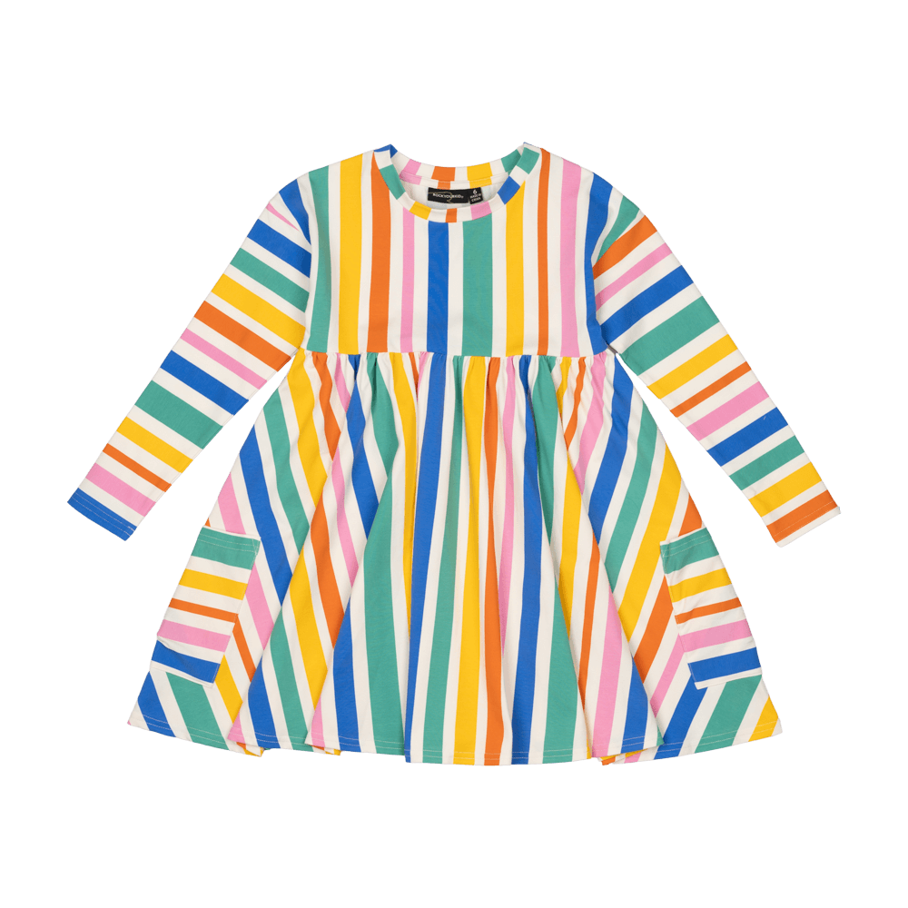 Rock Your Kid Rainbow Stripes Dress