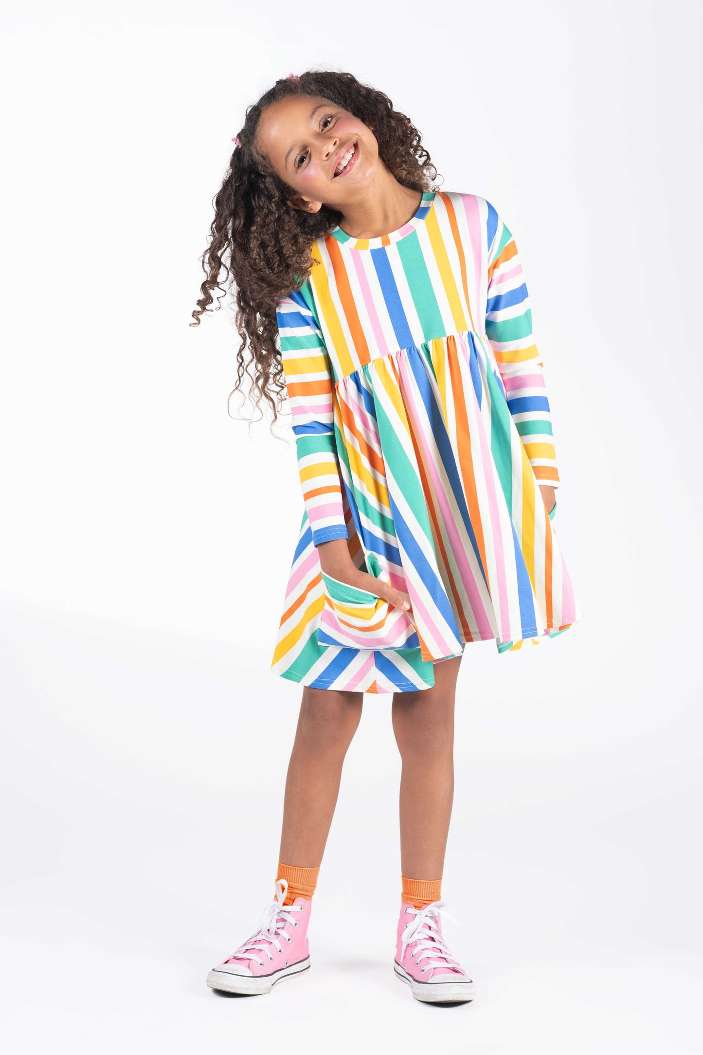 Rock Your Kid Rainbow Stripes Dress