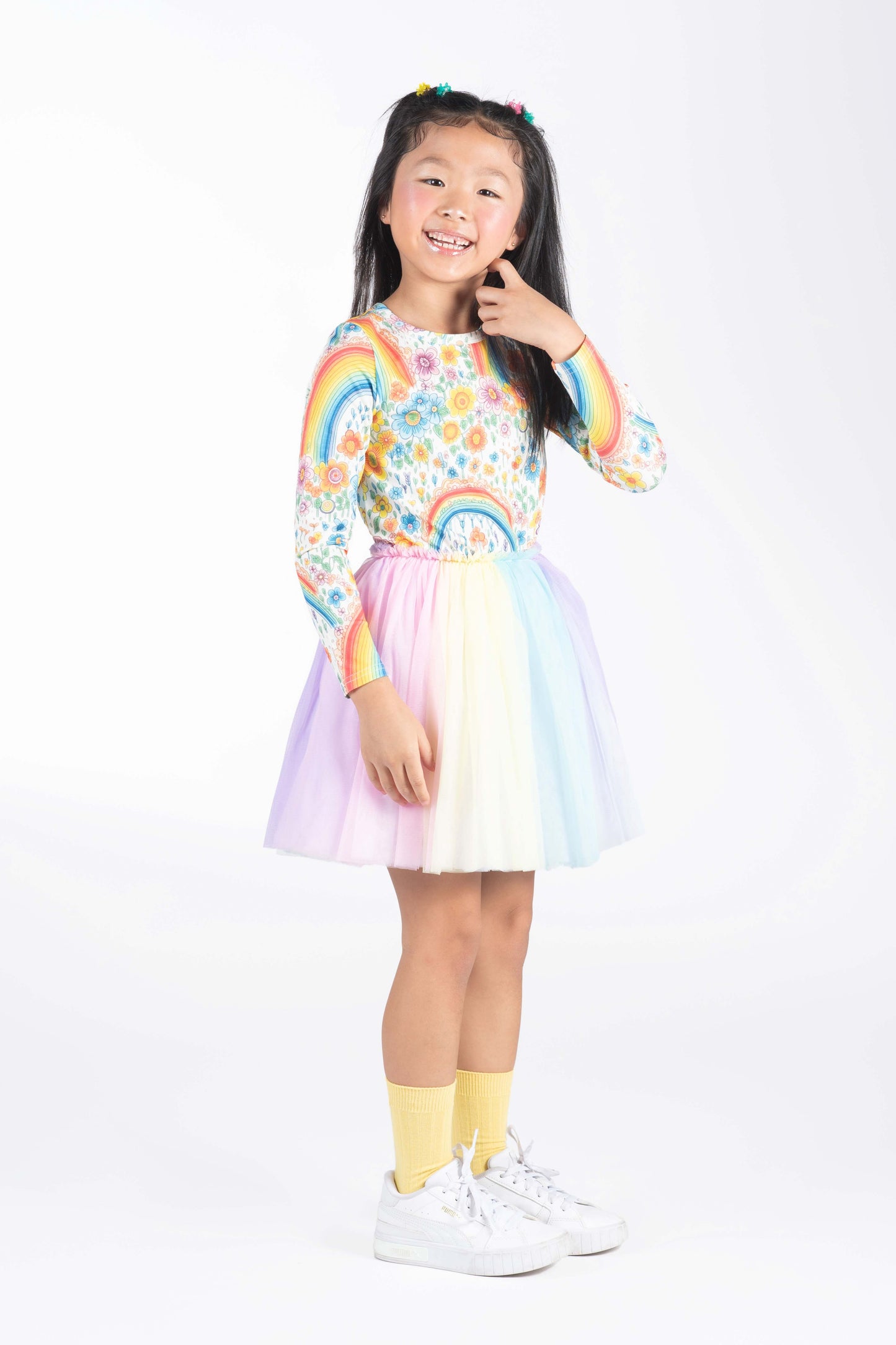 Rock Your Kid Rainbows & Flowers Circus Dress