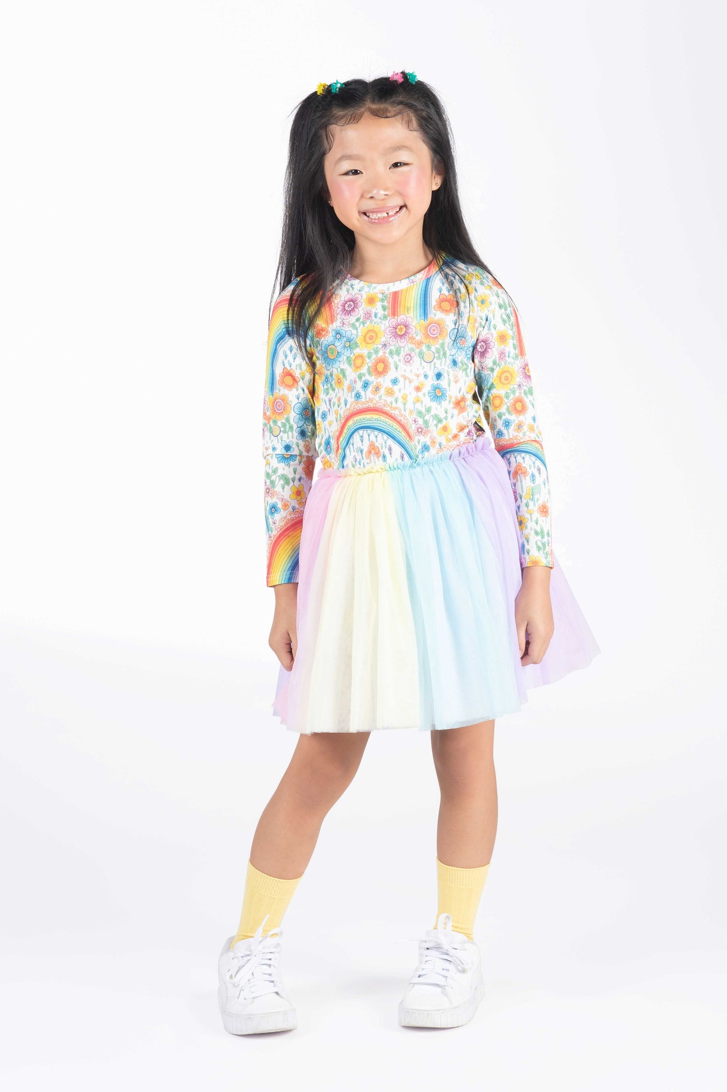 Rock Your Kid Rainbows & Flowers Circus Dress