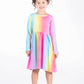 Rock Your Kid Rainbow Long Sleeve Dress