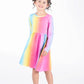 Rock Your Kid Rainbow Long Sleeve Dress