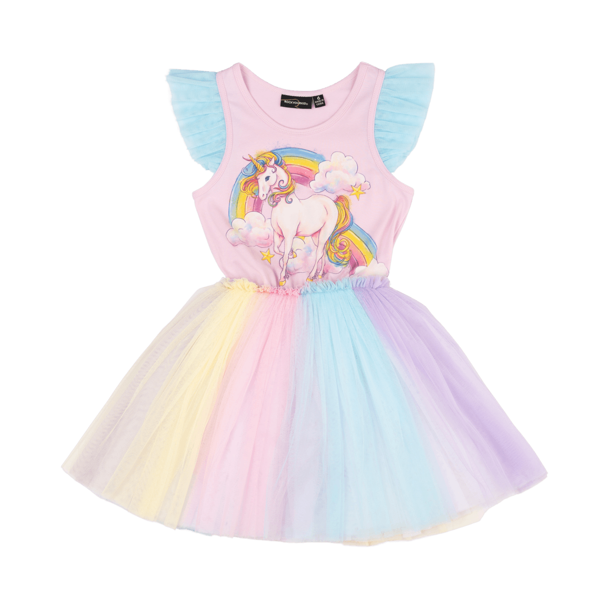 Rock Your Kid Unicorn Rainbow Singlet Circus Dress