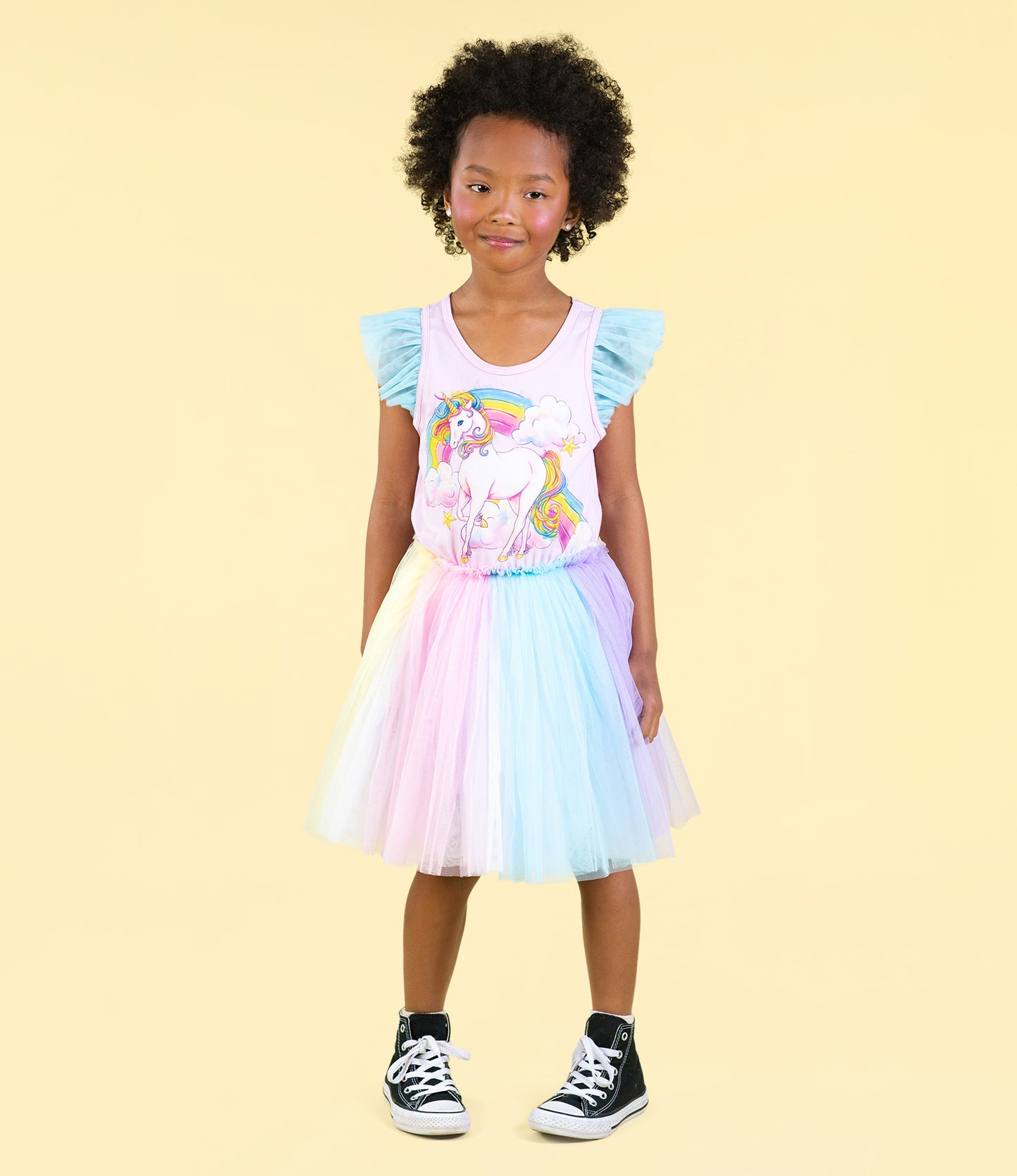 Rock Your Kid Unicorn Rainbow Singlet Circus Dress