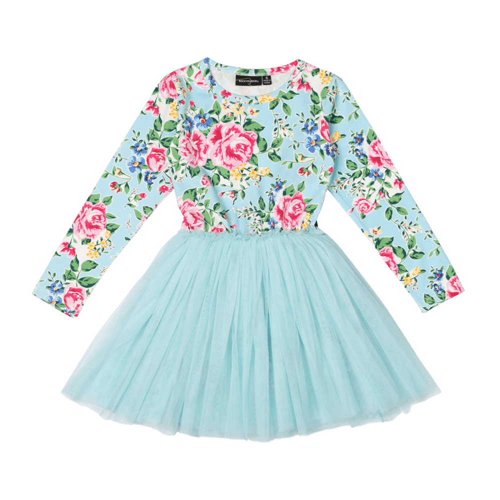 Rock Your Kid Garden Circus Dress Blue