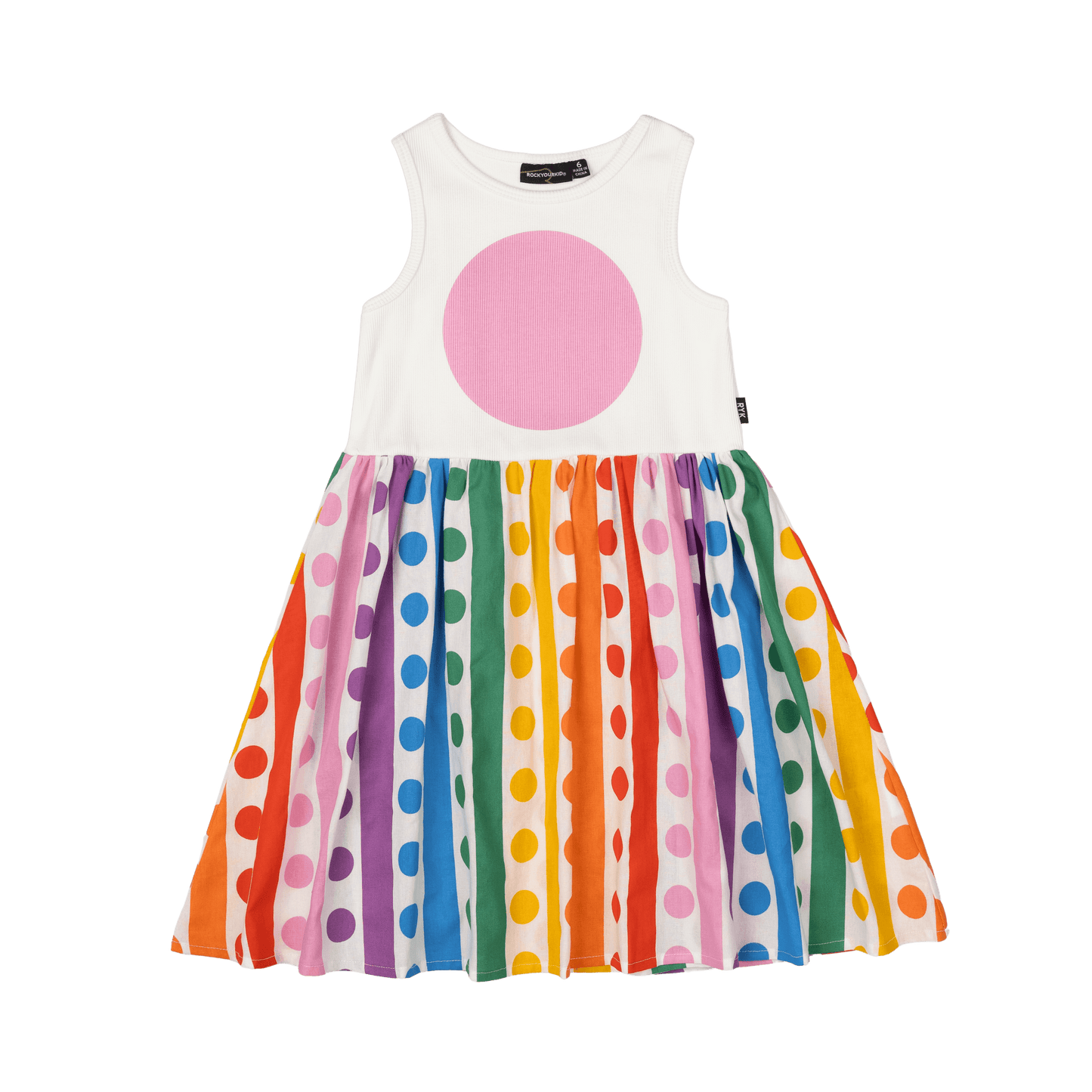 Rock Your Kid Rainbow Drops Singlet Dress