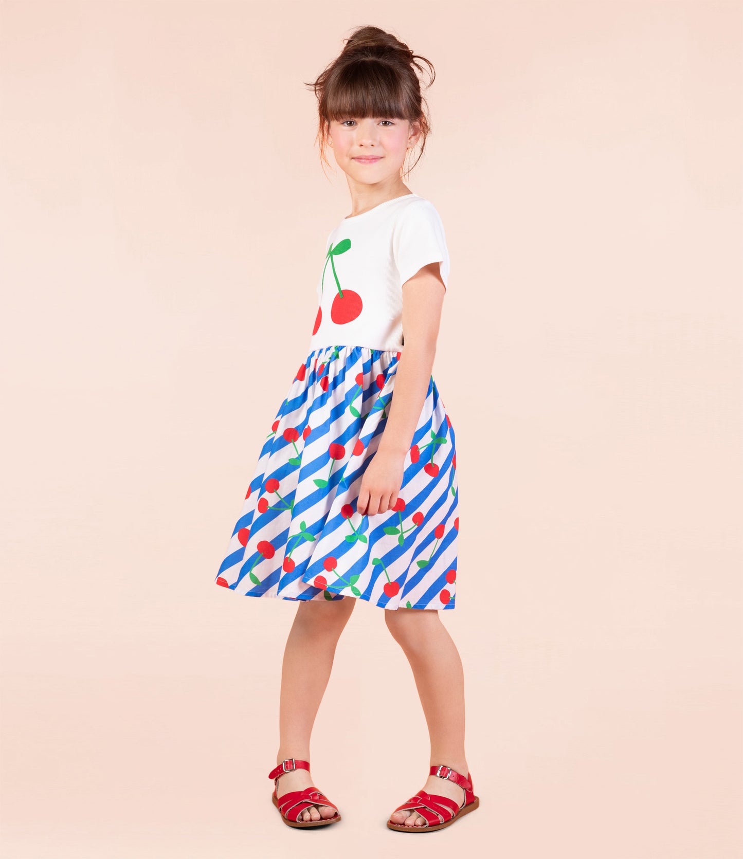 Rock Your Kid Cherry Stripes T-shirt Dress