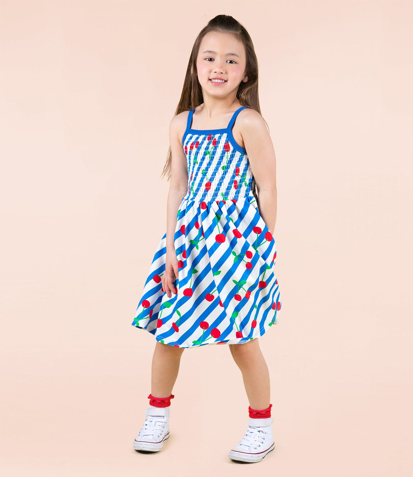 Rock Your Kid Cherry Stripes Sun Dress