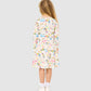 Rock Your Kid Unicorn Flags Long Sleeve Waisted Dress