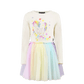 Rock Your Kid Unicorn Flags Long Sleeve Circus Dress