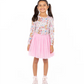 Rock Your Kid Ditsy Bunny Long Sleeve Circus Dress