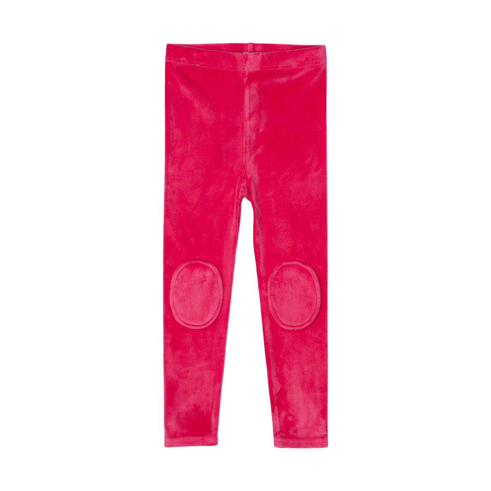 Rock Your Kid Velvet Knee Patch Tights Pink