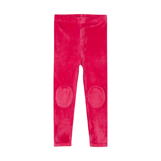 Rock Your Kid Velvet Knee Patch Tights Pink