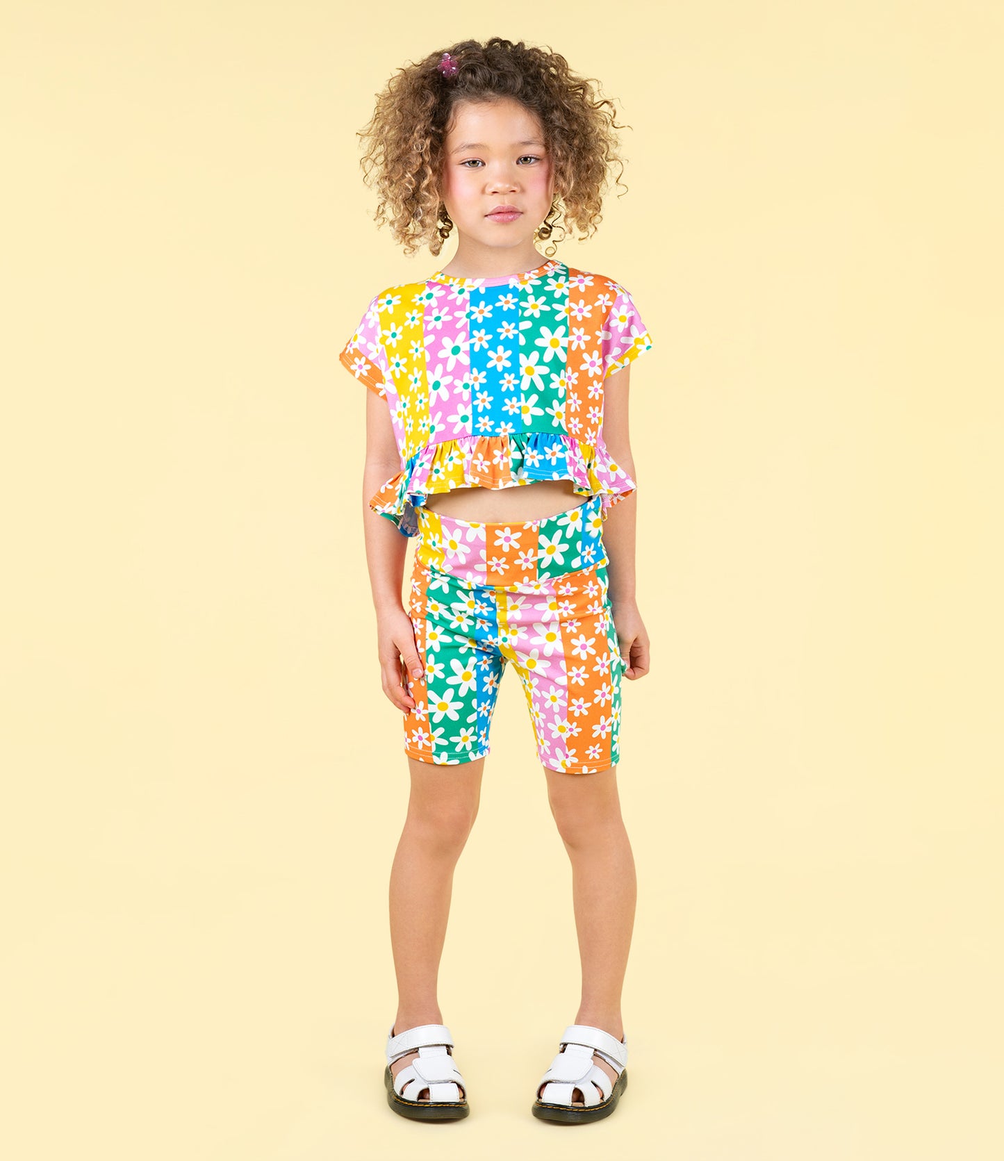 Rock Your Kid Floral Stripes Bike Short