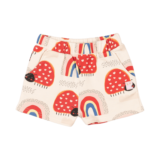 Rock Your Kid Love Bug Rainbow Shorts