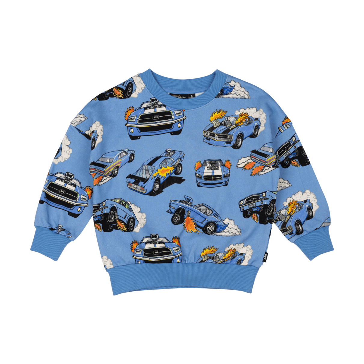 Rock Your Kid Blue Cars Sweatshirt