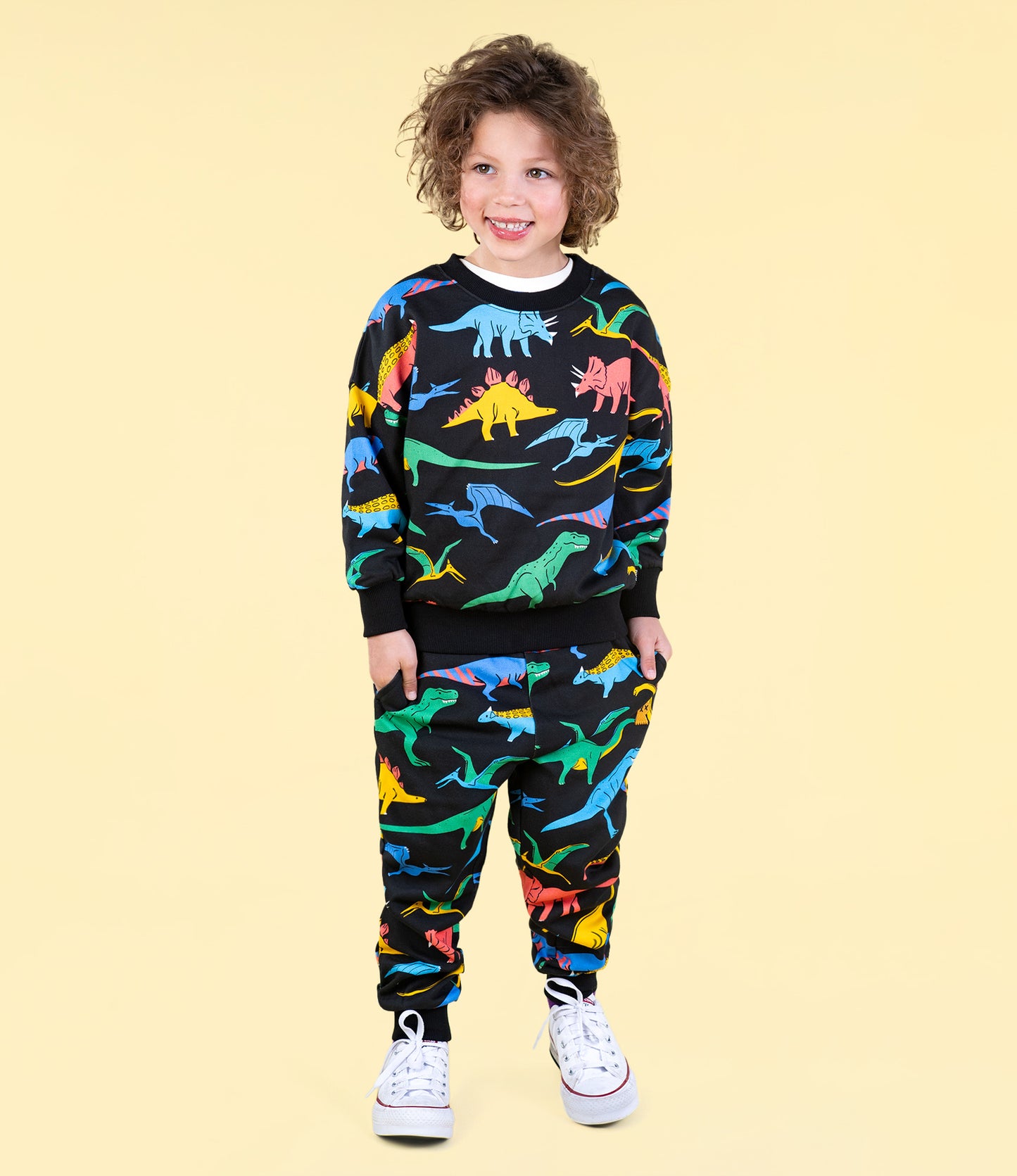 Rock Your Kid Dino Bright Sweatshirt