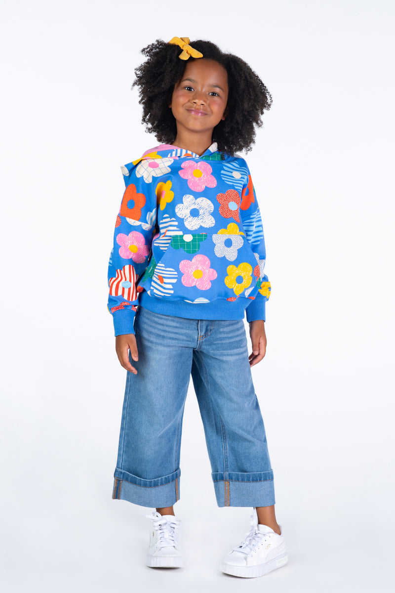 Rock Your Kid Happy Flowers Hooded Sweatshirt