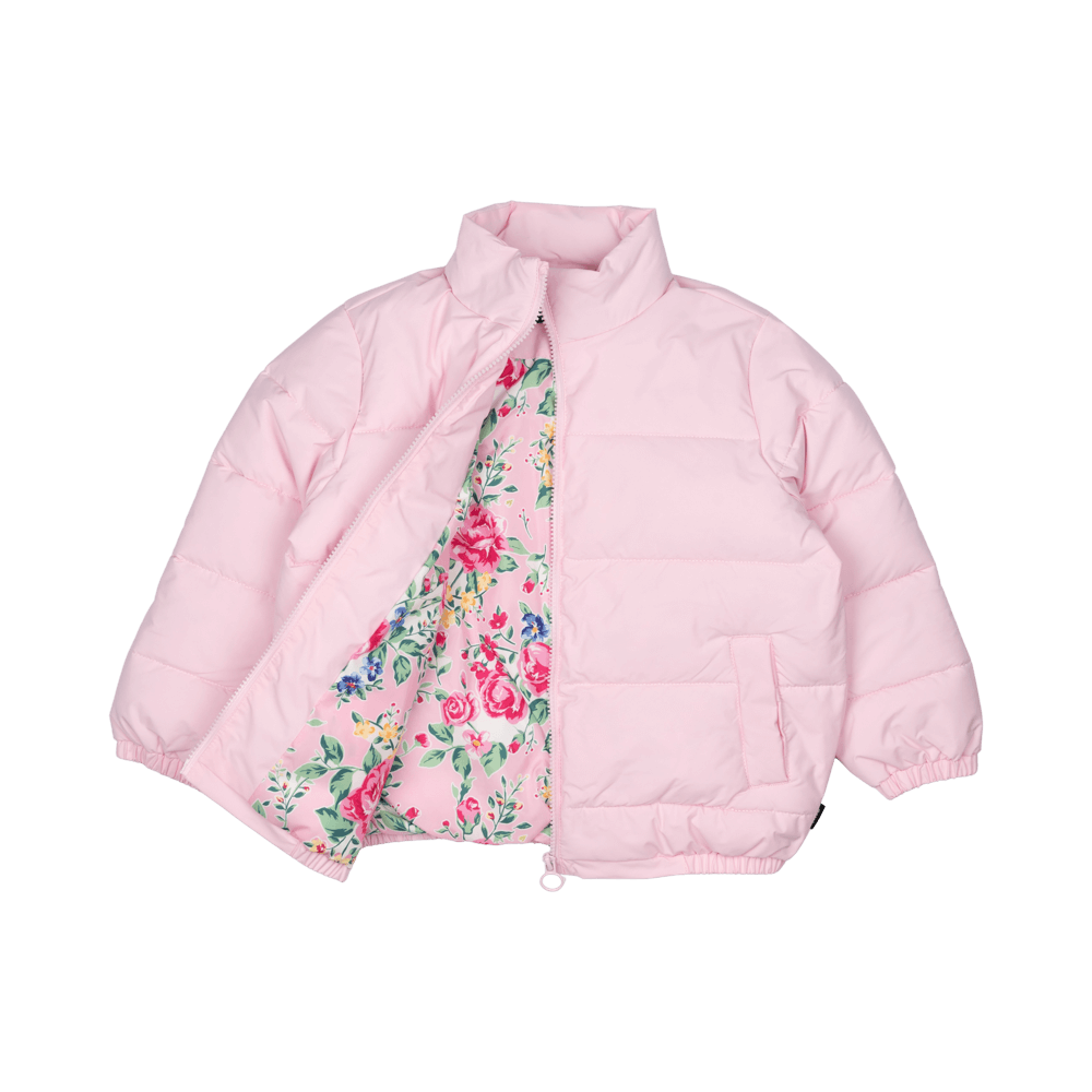 Rock Your Kid Pink Padded Jacket With Lining